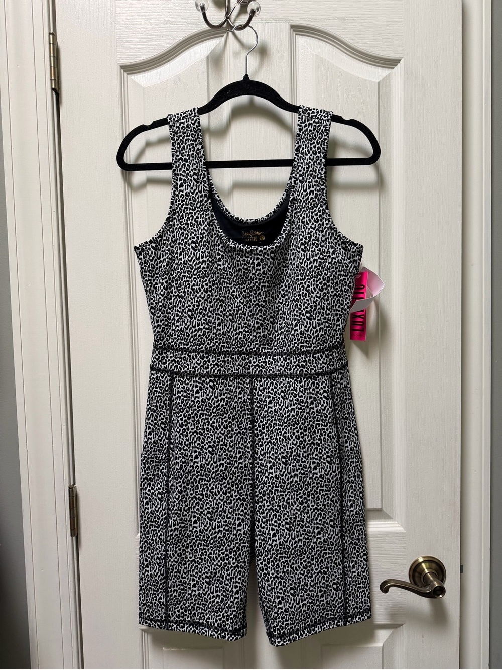 Lilly Pulitzer Black & White Leopard Print Jumpsuit - Picture 4 of 8